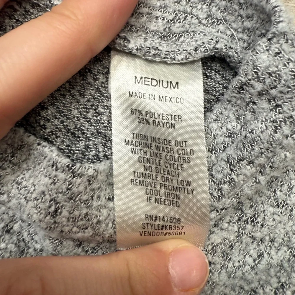 Daytrip Girls Gray Heather Knit Short Sleeve Tunic Top‎ Youth Medium
